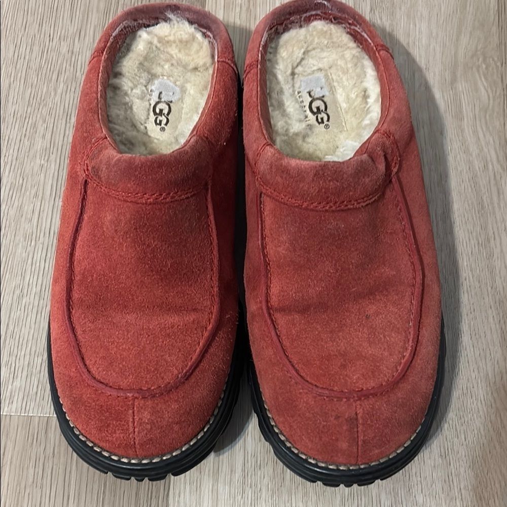 UGG Red Suede Slippers
